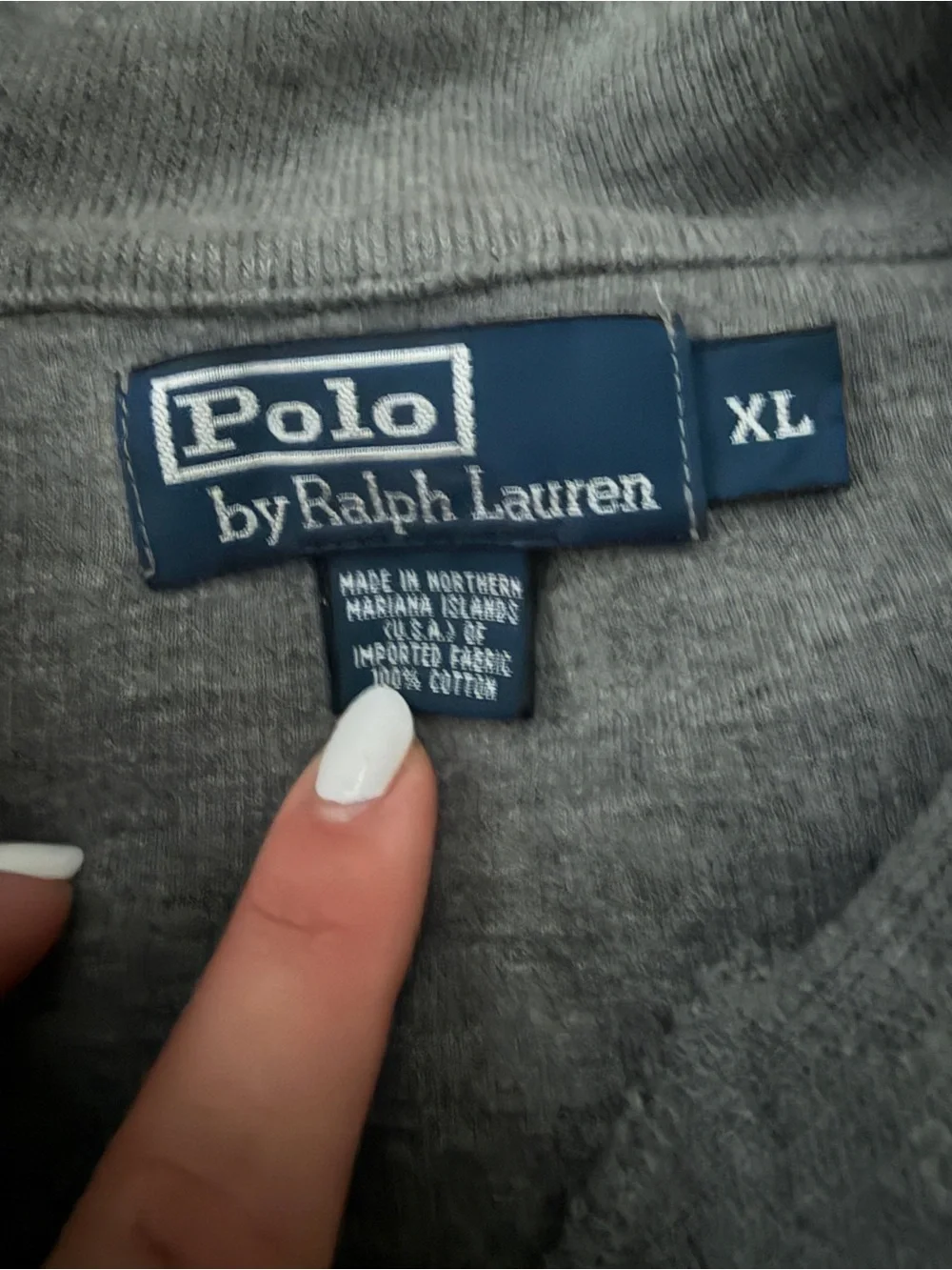 Ralph Lauren Men's Dark Gray Half-Zip Sweater - Picture 3 of 3